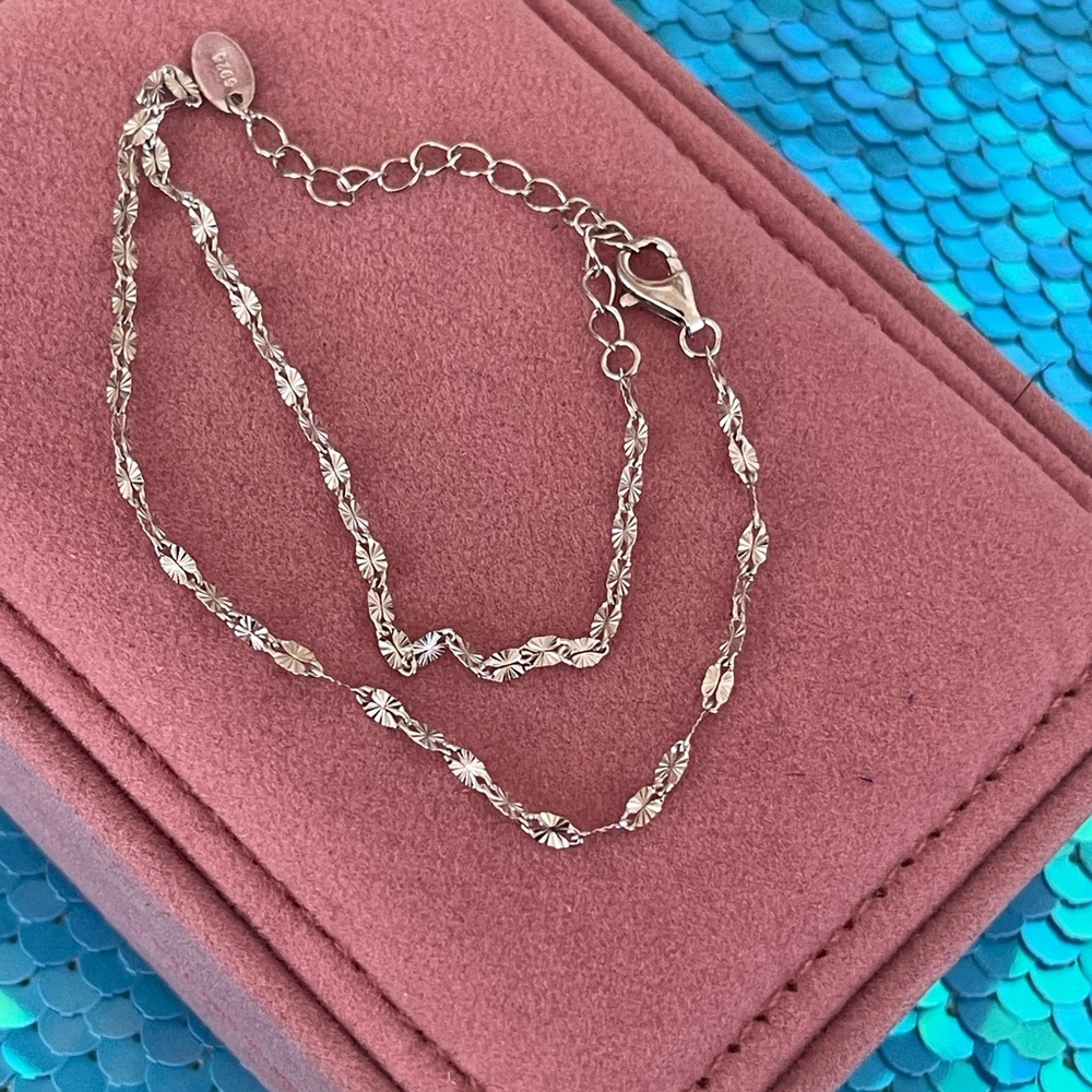 Solid 925 Sterling silver anklet E5-1518